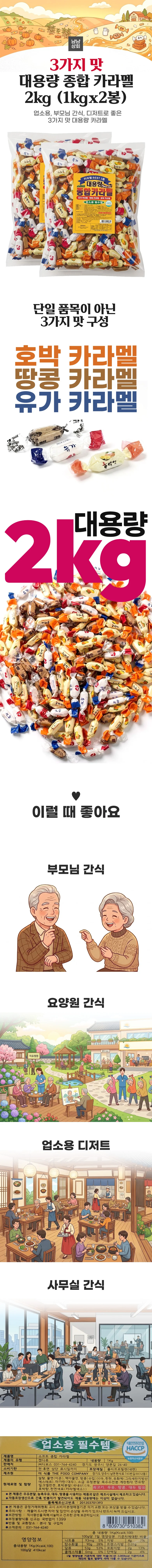 대용량 카라멜 세트 1kg x 2개 상세1