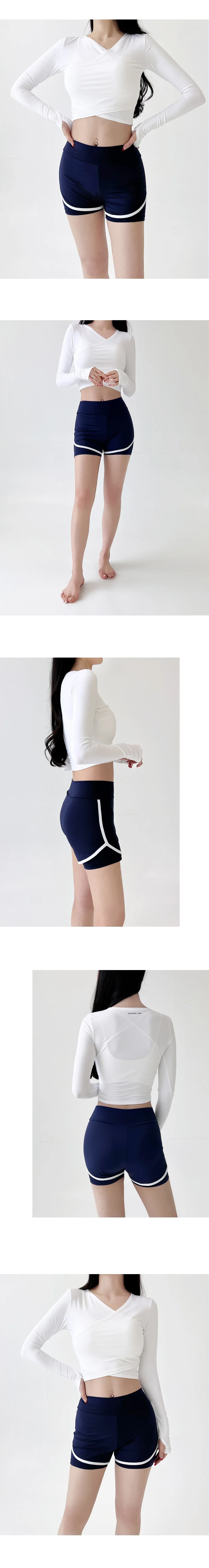 요가 래쉬가드 3부 한줄 스포츠 레쉬가드 단품 상세3