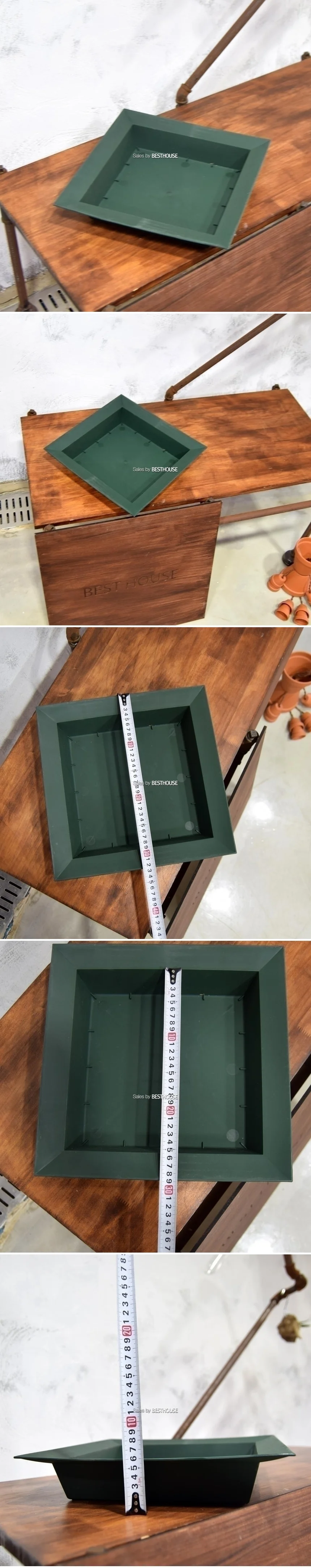 정사각수반 낮은 플라스틱 원예용 화분받침대 32cm 상세2