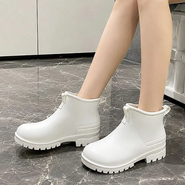 여자 미들솔 레인부츠 방수 데일리 장마철 외출 신발