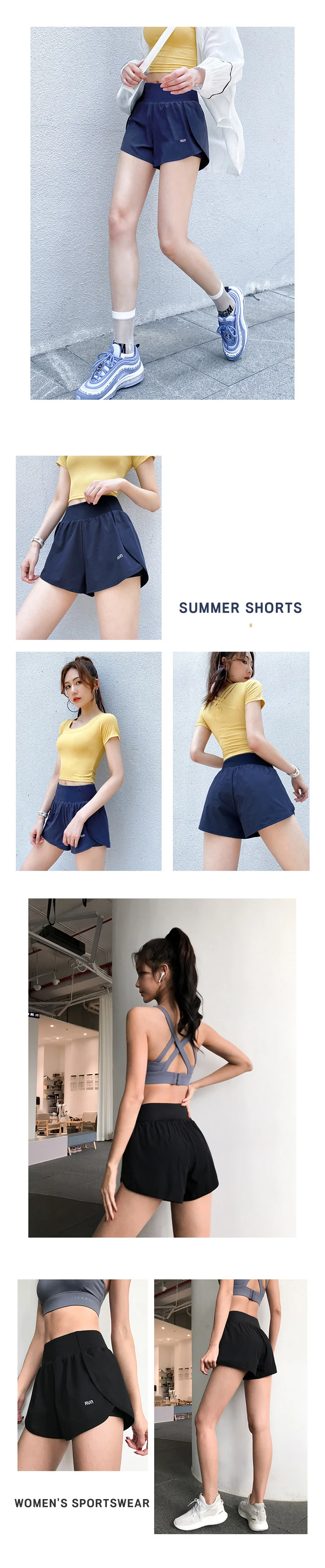 여성 스포츠 레깅스 반바지 투인원 런닝 숏팬츠 세트 상세2