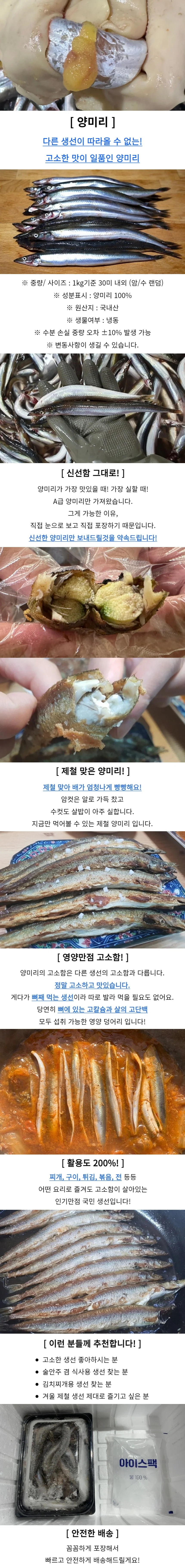 냉동 양미리 3kg 상세1