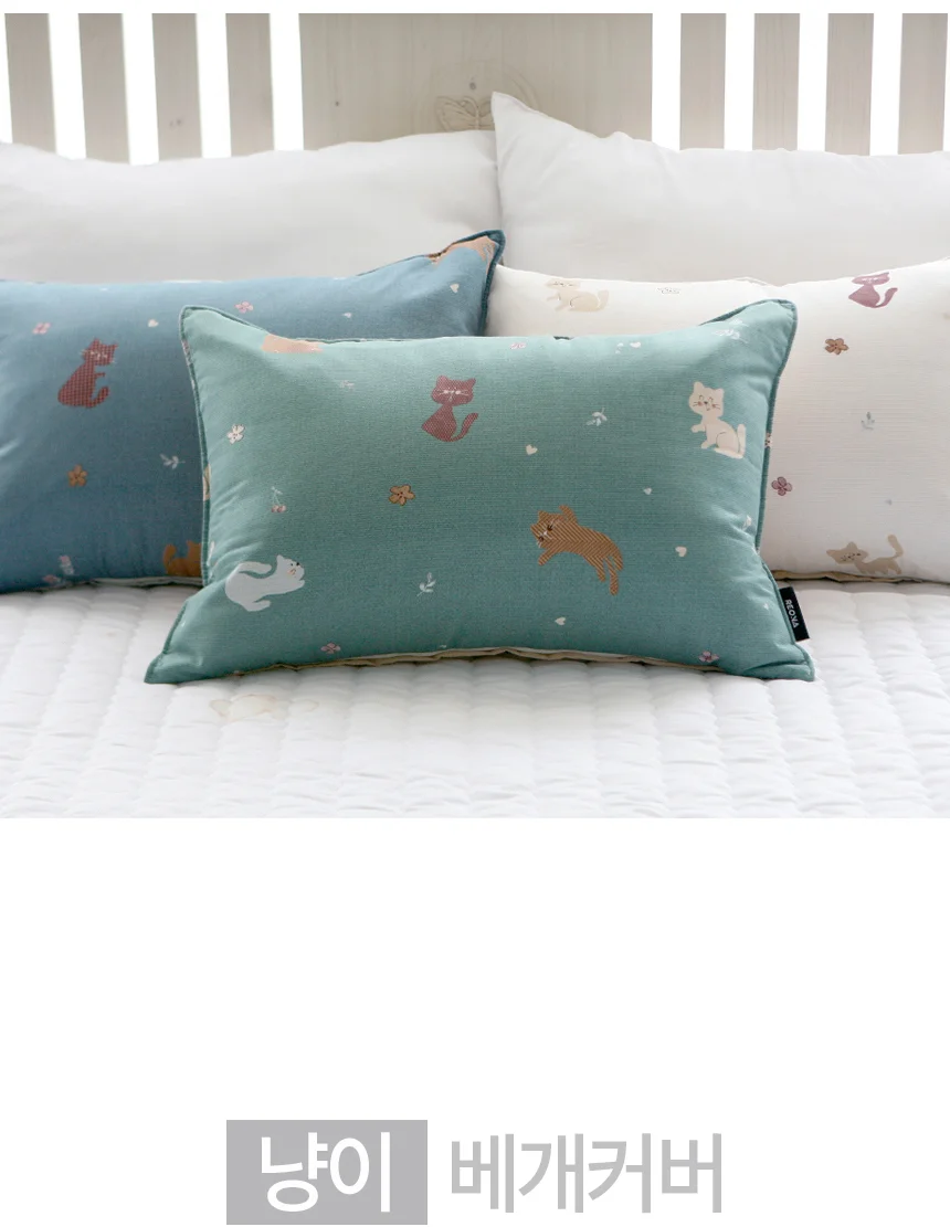 캐릭터 고양이 베개커버 40x60 상세4