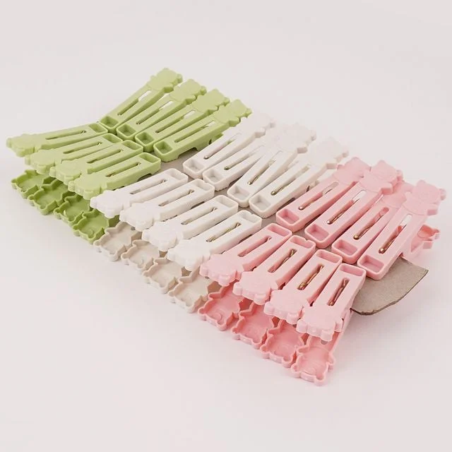 24P 애니멀 빨래집게 튼튼한빨래집게중형 양발건조집게 세탁건조집게