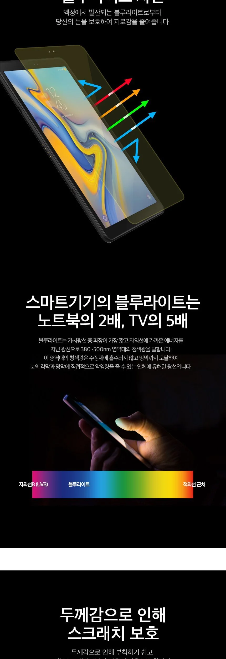 MS 서피스 프로X 시력보호 필름 2매 상세3