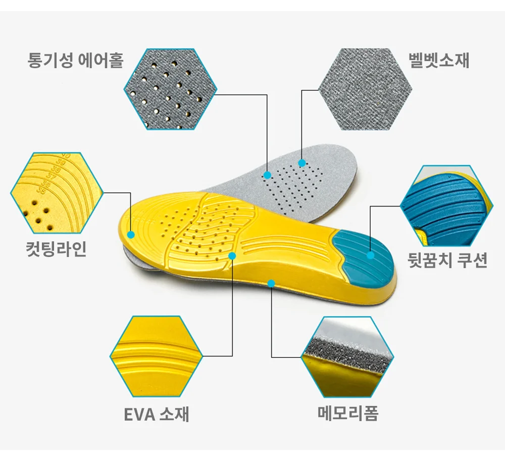 쿠션 깔창 플랫슈즈깔창 갈창 러닝화깔창 상세4