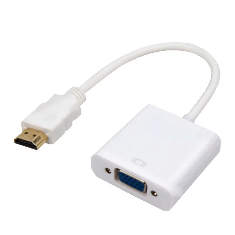 HDMI to VGA 케이블 컨버터 미러링 고화질 대형화면 노트북 PC 데스크탑 컴퓨터 TV 디지털카메라