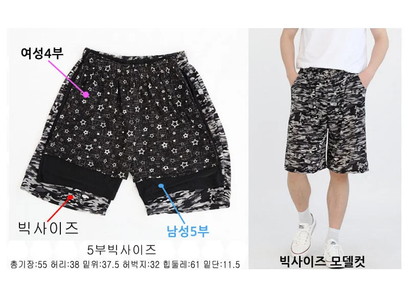 남성 아이스 5부 반바지 쿨링 홈웨어 여름 숏팬츠 상세3