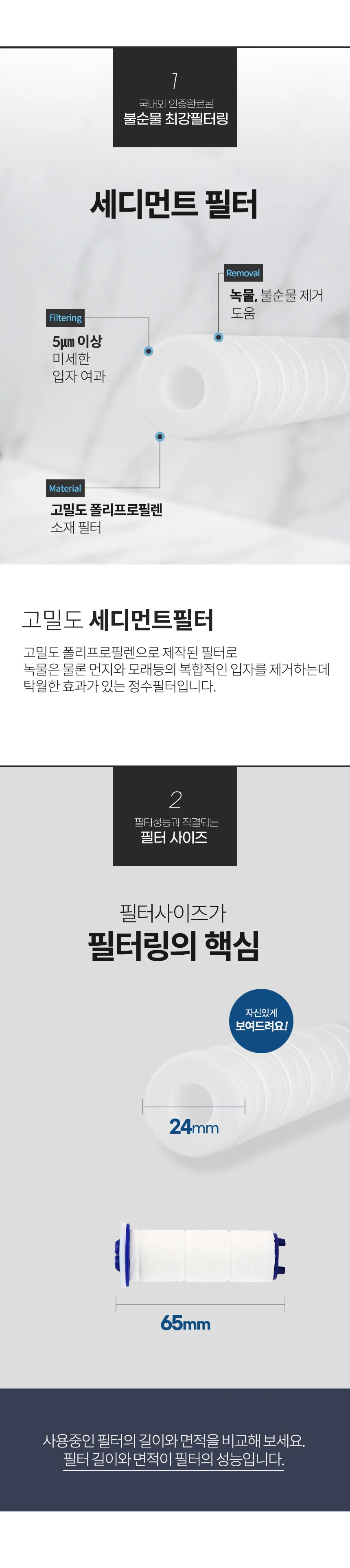 호환 바디럽 녹물필터 싱크대헤드 녹물필터 10개입 주방 퓨어썸 상세3