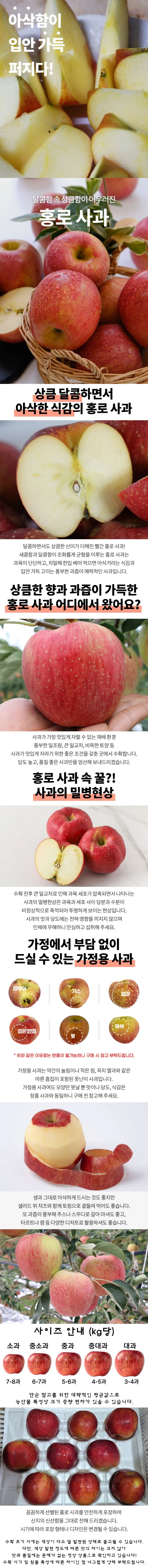 홍로 사과 3kg 중대과 상세1
