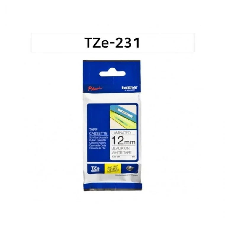 루미나D tze-231 브라더 라벨테이프 흰색 12mm