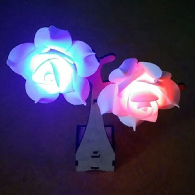 나무조명등 반짝반짝 장미꽃 LED 만들기 집콕놀이 실험