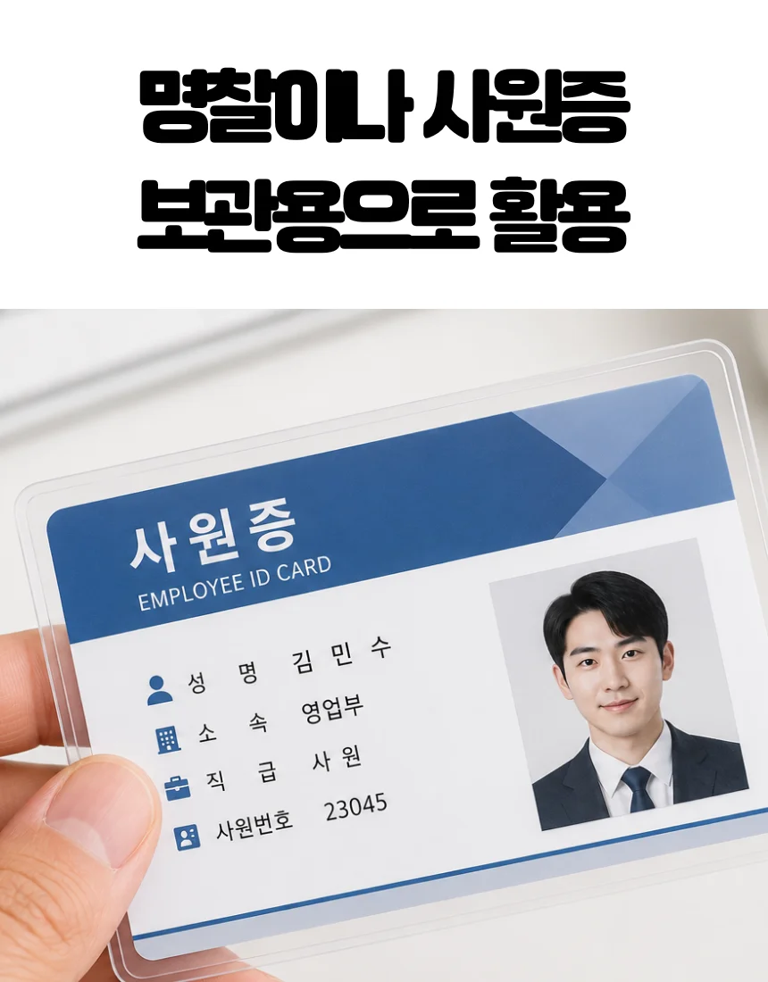 카드포켓 비닐 케이스 수납 보관 1P 상세2