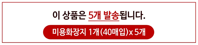 평판 40매입 x5개 해피타임 미용화장지 여행용티슈 상세1