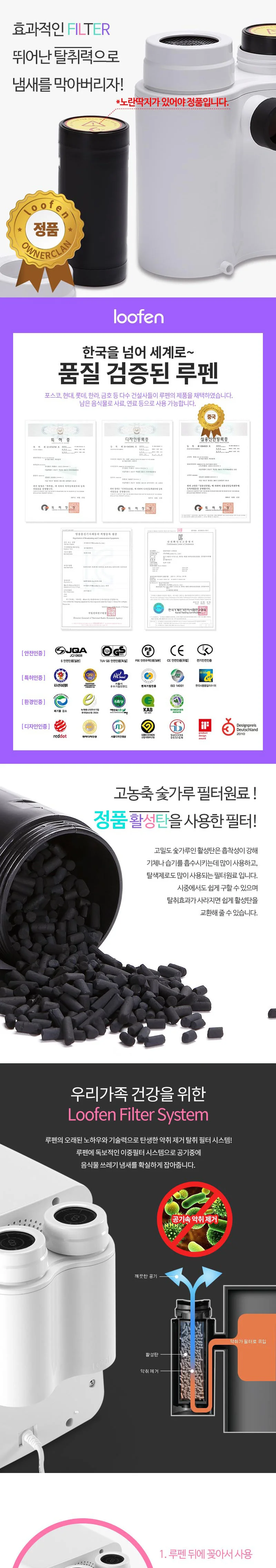 루펜 음식물 처리기 교체용 필터 1세트 리필 탈취 상세2