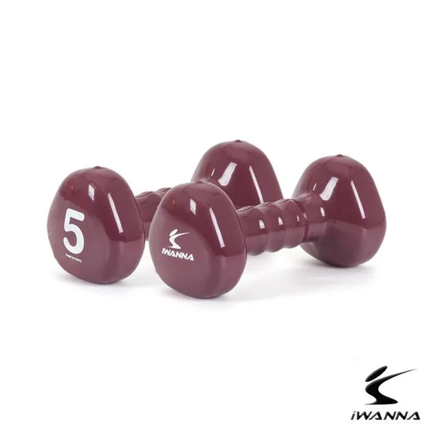 PVC 삼각 아령 5kg 프렌치버건디