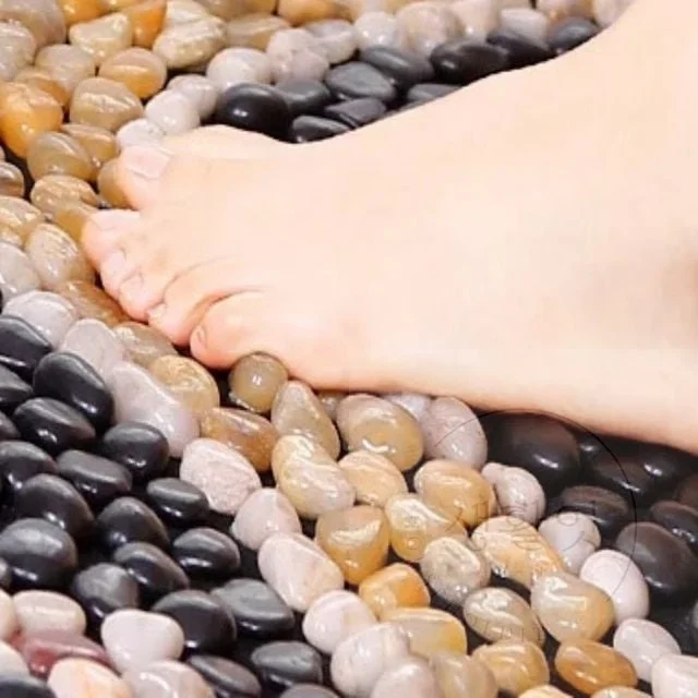 돌매트 고밀도 대형 40x150 꽃길 발지압판 지압발매트 발바닥지압판 천연지압발매트 자갈매트