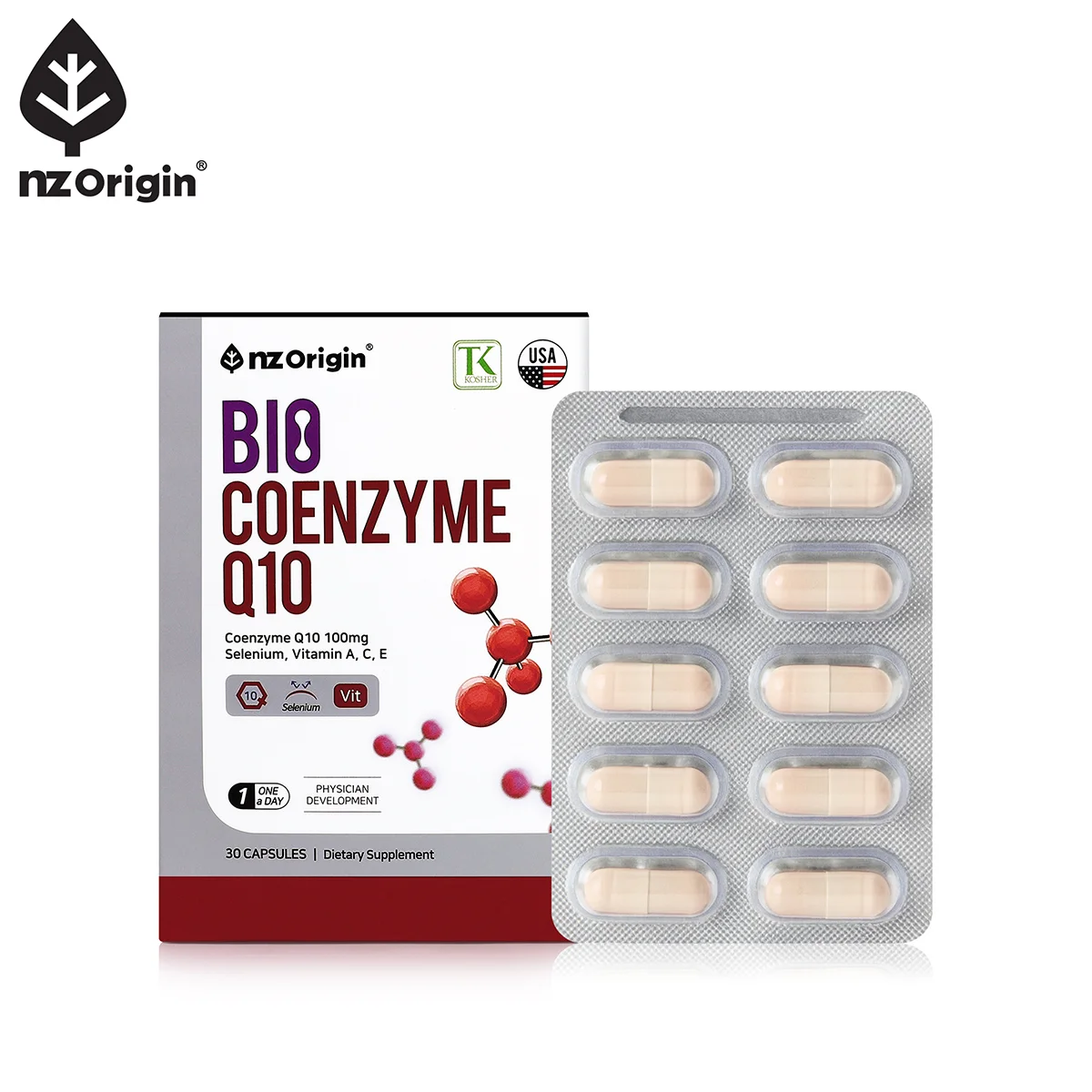 엔젯오리진 바이오 코엔자임Q10 750mg x 30캡슐 상세1