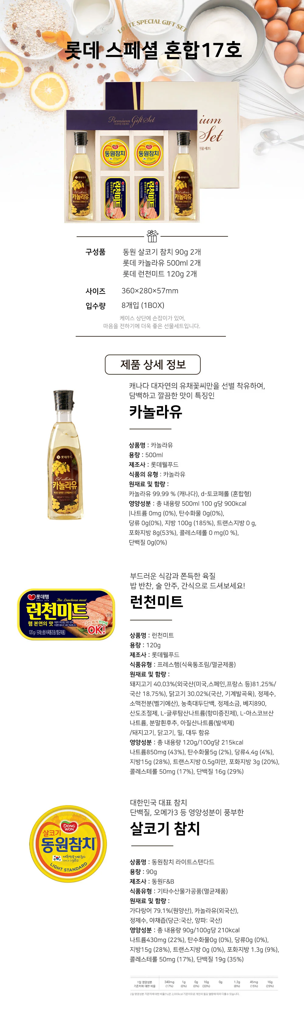 프리미엄 기획 추석 선물세트 (8개) 상세1