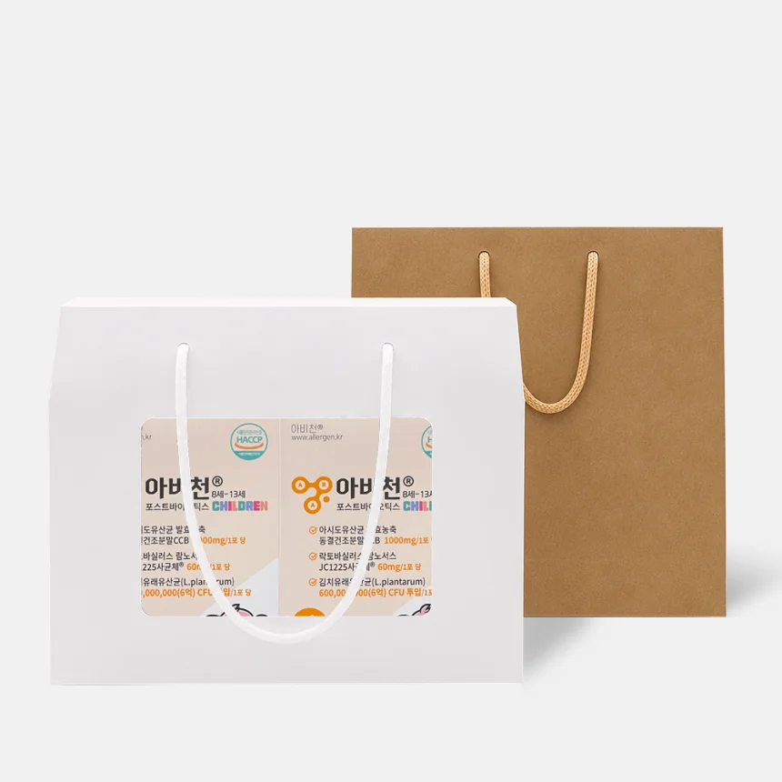 선물세트 아비천 포스트바이오틱스 8 13세 칠드런 유산균 2g x 30포 2박스 선물박스 상세1
