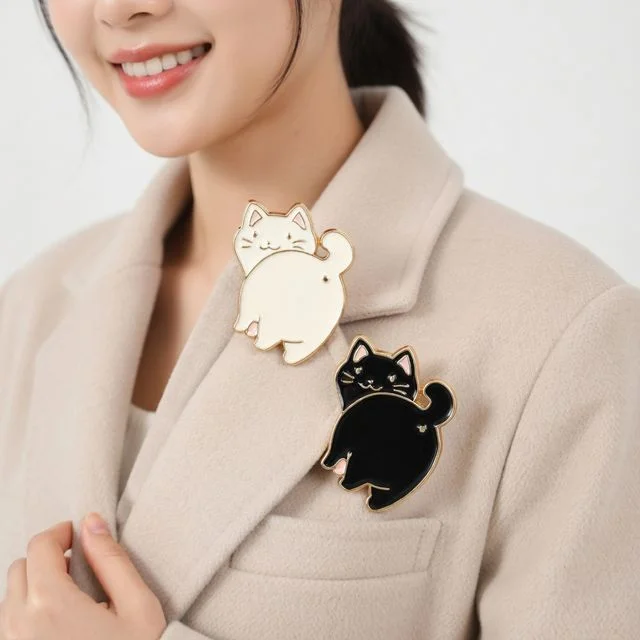 고양이 뱃지 악세사리 브로치 미니 캐릭터 가방
