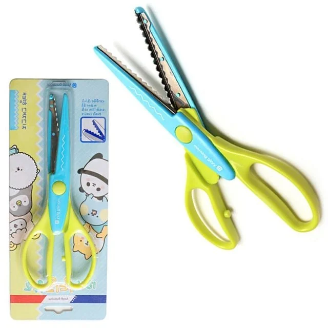 뉴 핑킹가위 (중) 문구사무용품 물결모양 사무실용품