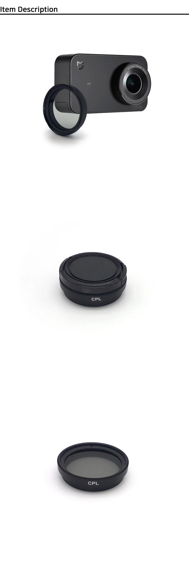 샤오미 미지아 4K 액션캠 호환 CPL 편광 렌즈 필터 37mm 상세2