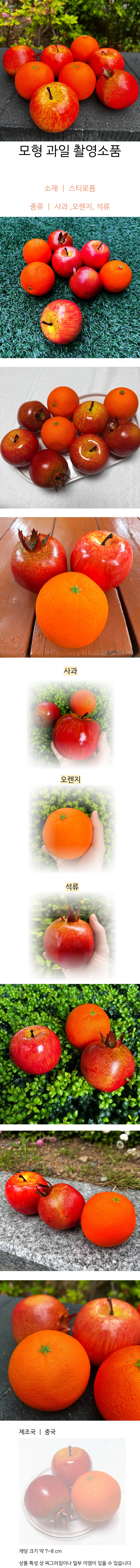 촬영 진열용 모형 과일 상세1