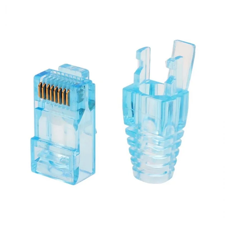 CAT6 RJ45 커넥터 EZ 플러그 관통형 케이블잡이 핀고정 PC 스위치 공유기 이더넷 속도 1GBPS 지원
