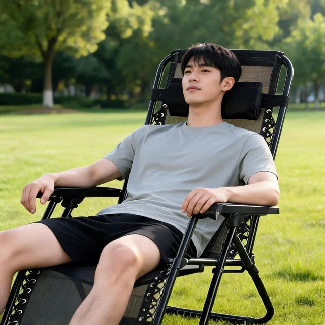 접이식 리클라이너의자 1인용 캠핑암체어 독서 릴렉스 체어 거실 침대 휴식