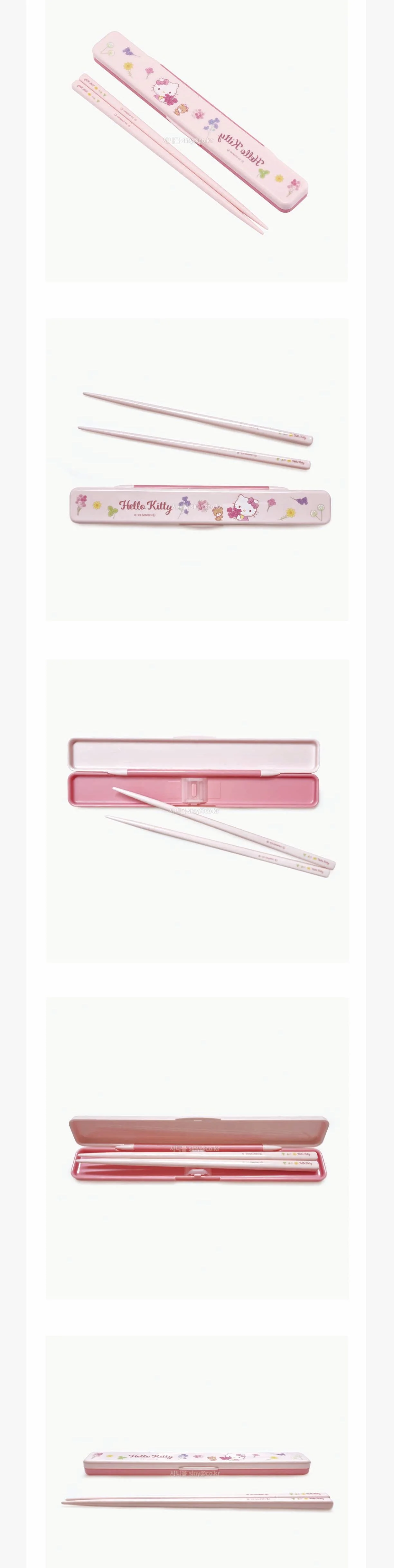 헬로키티 플라워리스 무소음 젓가락 세트 18cm 상세2
