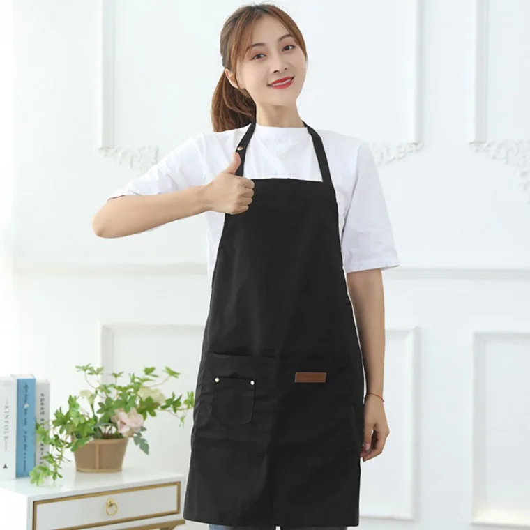 트리공방 모던 캔버스 앞치마 생활방수 홀터넥앞치마(블랙)