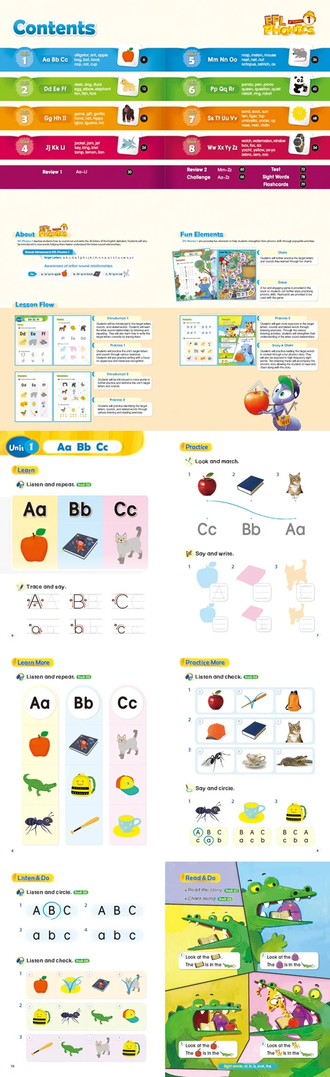 EFL PHONICS 1 5 SB 영어교구 유아영어 파닉스교재 상세1