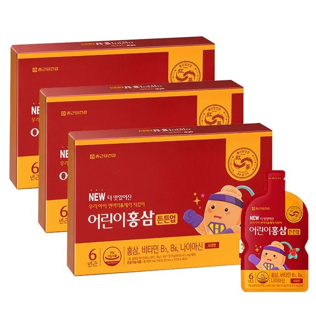 종근당건강 어린이홍삼 튼튼업 20ml x 30개입 3세트