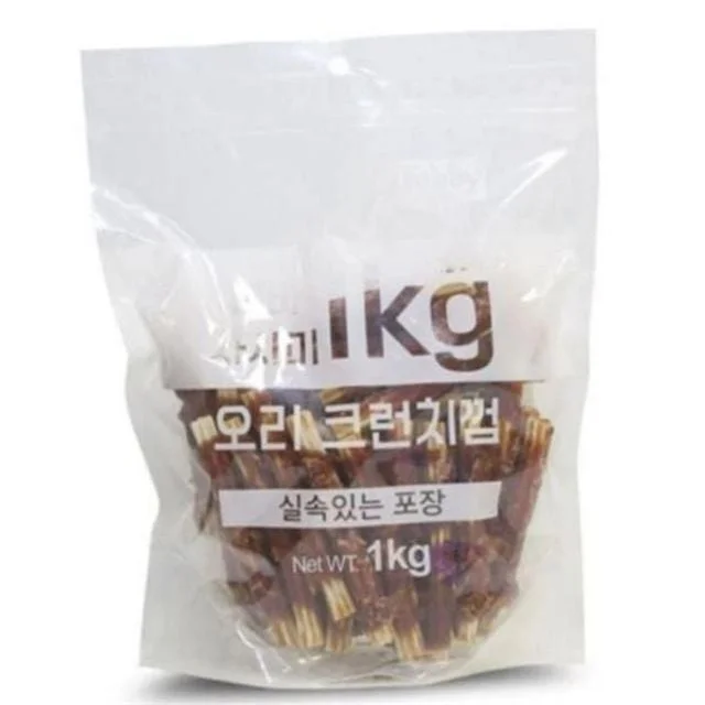 강아지 간식 개 껌 반려동물 이빨 치석 스트레스 해소 애견 반려견 대용량 크런치 관리 치아 오리 영양