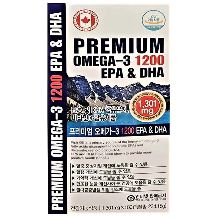 캐나다 프리미엄 오메가3 1200 EPA & DHA 180캡슐 6개월분 상세1