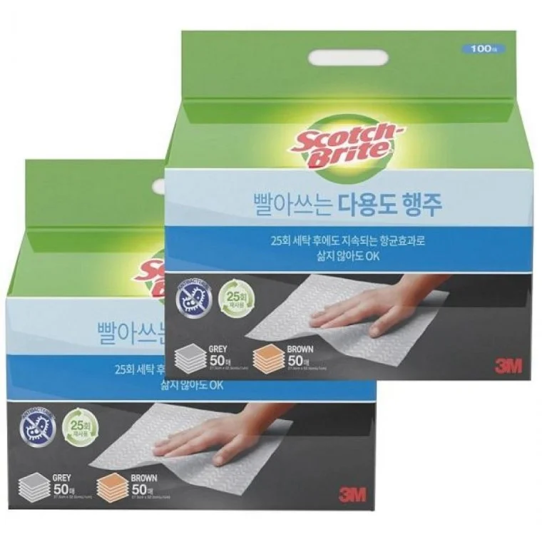 청소 빨아쓰는다용도 100매x2 행주겸 청소 쇼핑백 전기 청소포