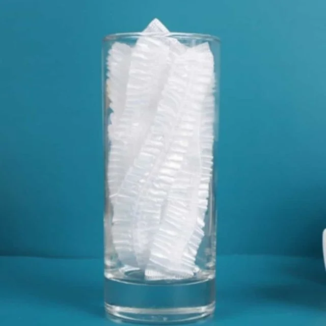 일회용 헤어캡 비닐 샤워캡 미용실 헤어캡 100P