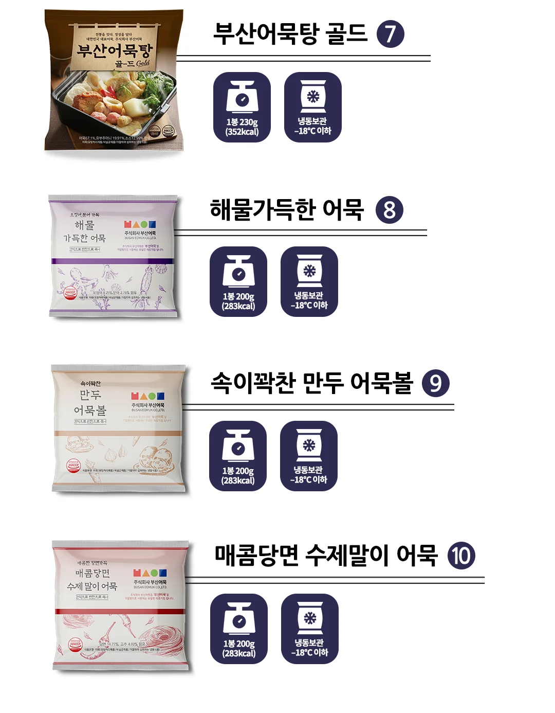 프리미엄 부산어묵 실속선물세트 (10종 / 총 1610g) 상세5
