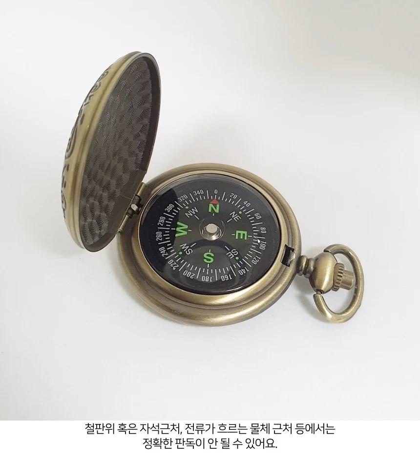 앤틱 레트로 자유의여신상 휴대용 등산 캠핑 나침반 상세2
