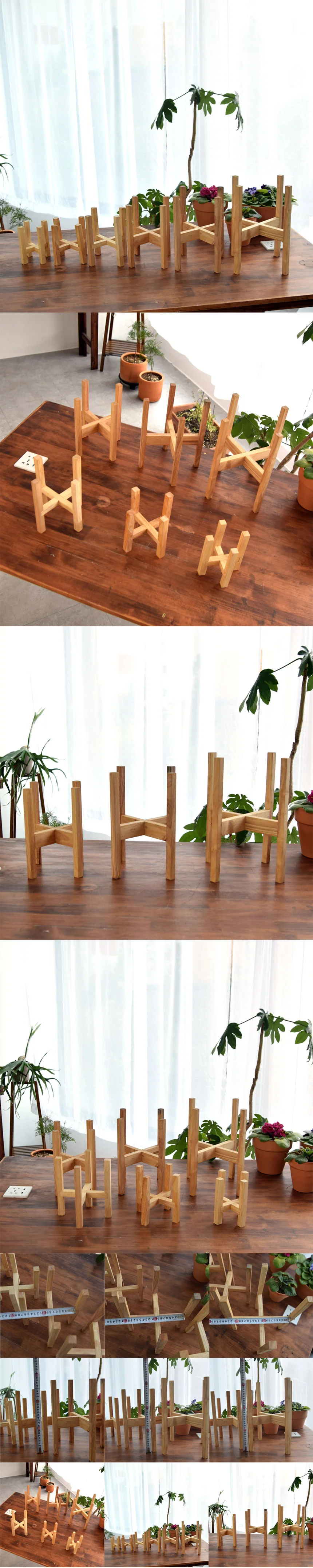 우드 사각 화분받침대 11cm 거실화분대 화분정리대 상세3