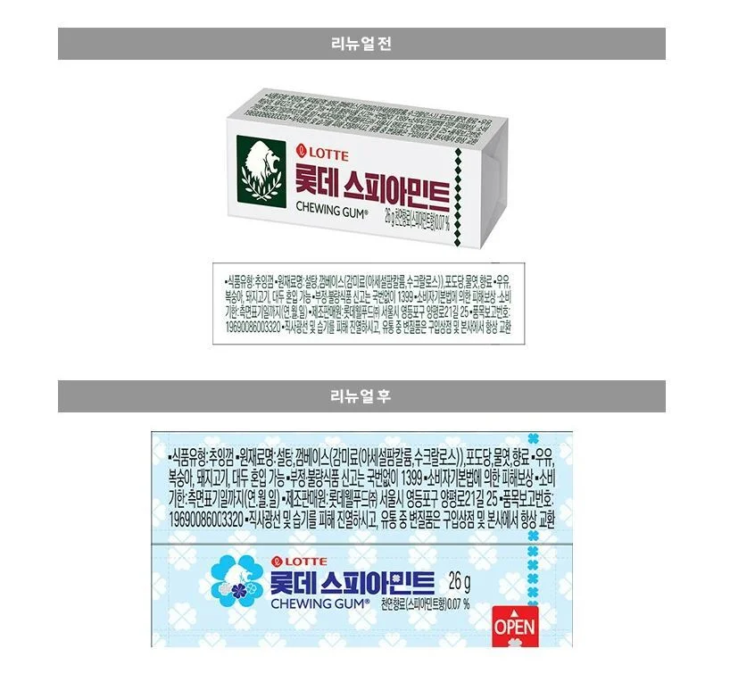 롯데제과 스피아민트 껌 15입 상세3