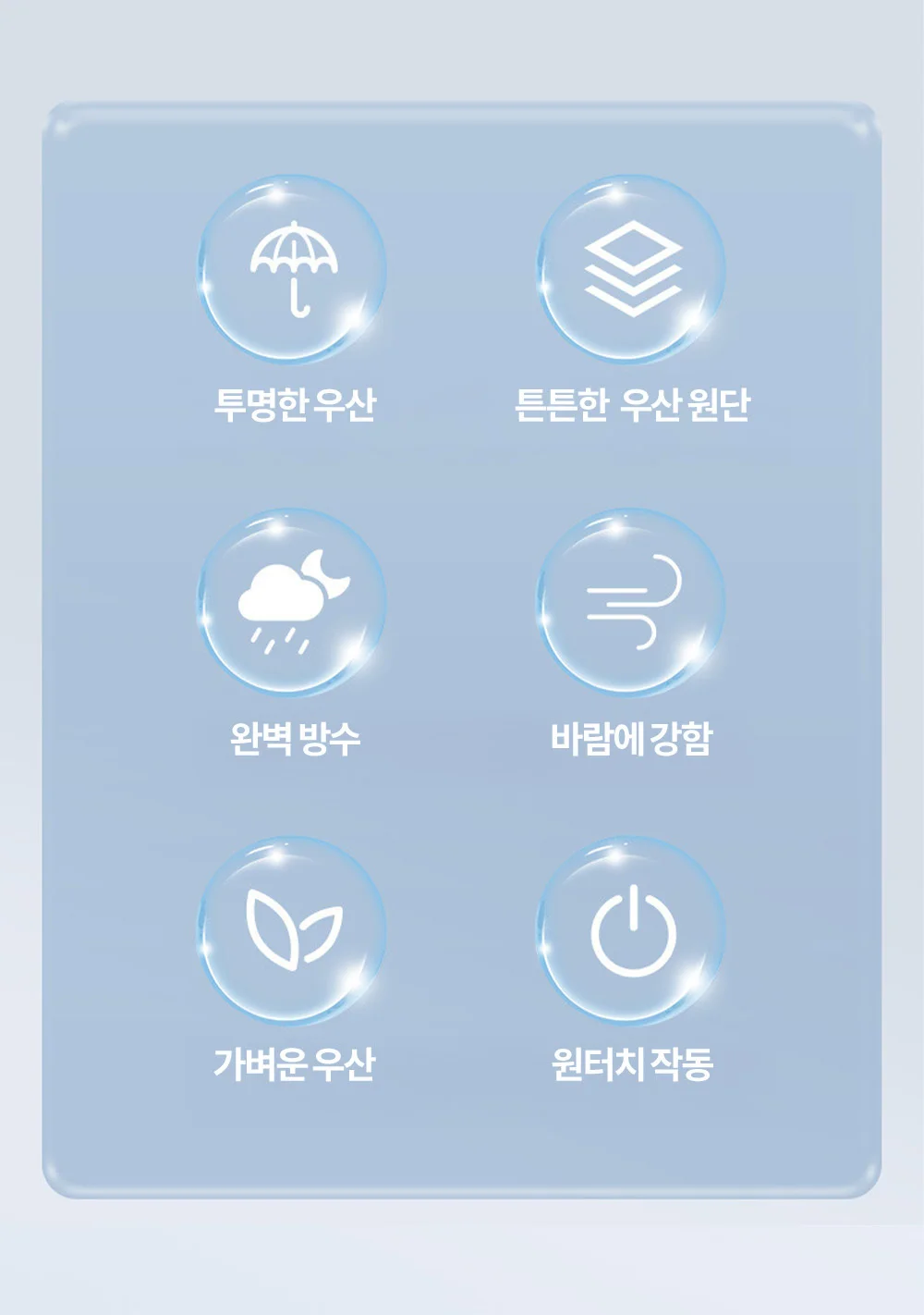 리예 일회용 투명 우산 완전 투명 비닐우산 상세4