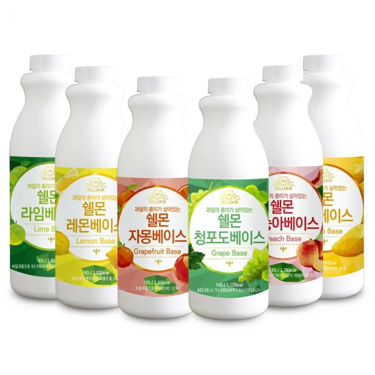 쉘몬 과일 농축액 베이스 1kg 모음전/시럽/원액/에이드