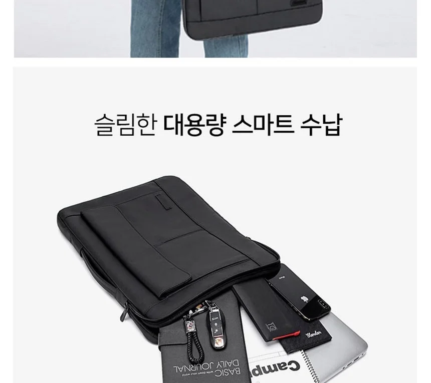 노트북 가방 토트백 직장인 서류 가방 캐주얼 수납 파우치 상세2
