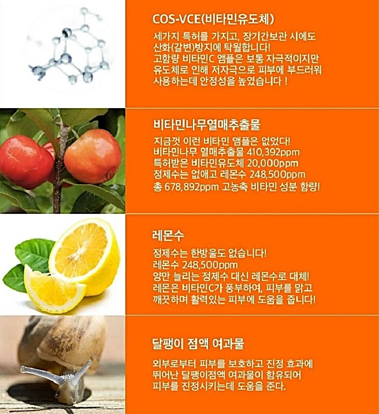 코랜스 더말코리아 액티브 비타민C Ampoule Serum 앰플세럼 30ml x2개 상세5