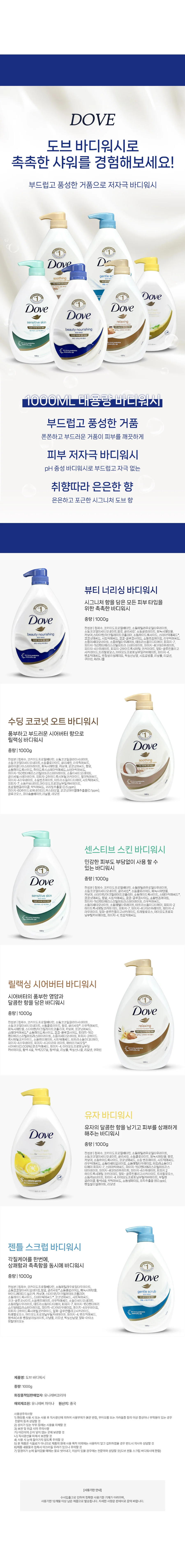 도브 젠틀 스크럽 바디워시 1L 상세2