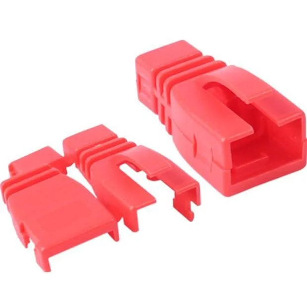 RJ 45 조립형 통부트 6파이 레드 낱개 보호캡
