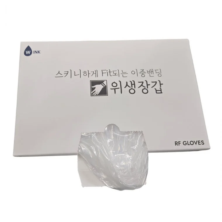 WINK 프리미엄 이중밴딩 위생장갑 스키니핏 일회용 비닐 장갑 100매 10개