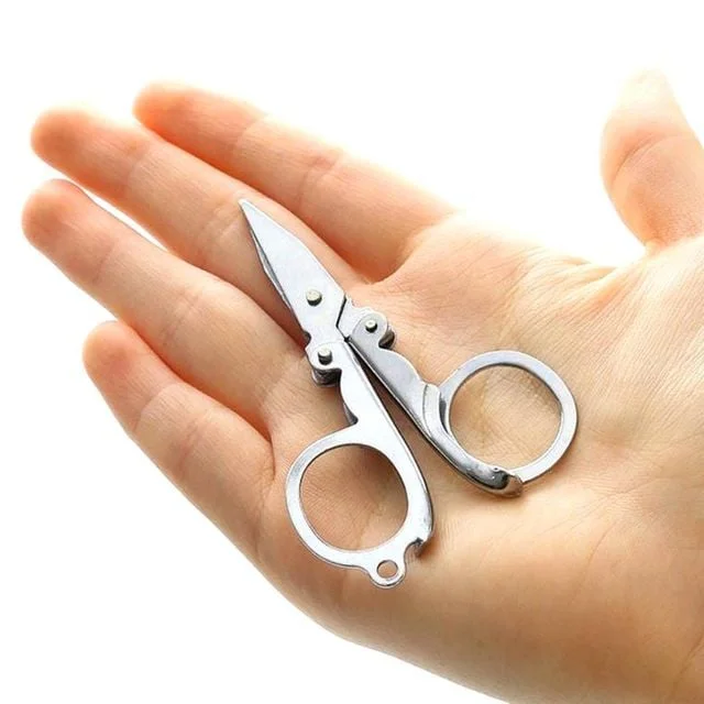 접이식 휴대용 낚시가위 캠핑용 다용도 미니가위 블랙